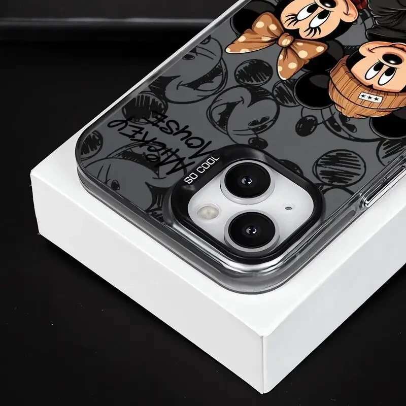 Minnie Mouse Full Screen Phone Case for iPhone 16 15 14 12 11 ProMax 7 8 Plus XR XS MAX 13 Mini Cool Back Cover