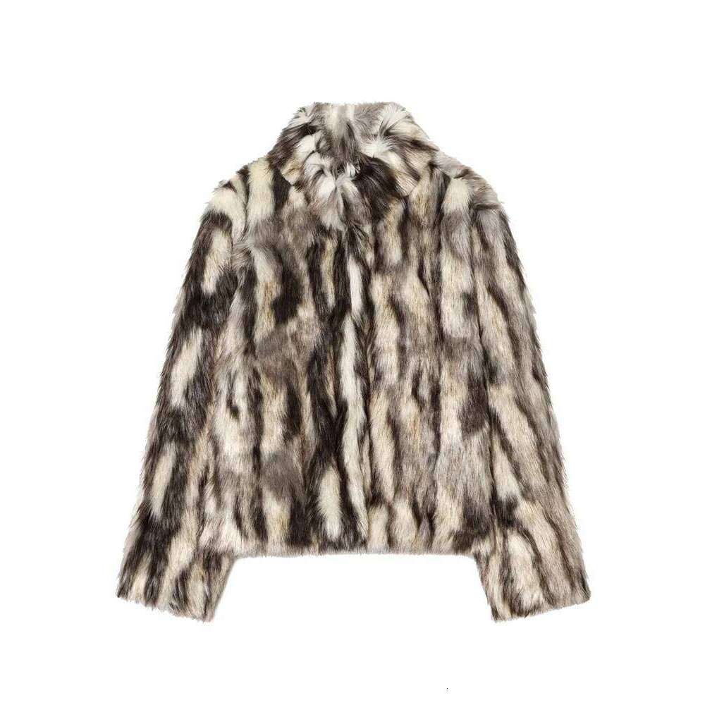 HH Women Winter New Fashion Multicolor Faux Fur Effect Casual Coat Woman Elegant Long Sleeves Button Warm Short Jacket Mujer