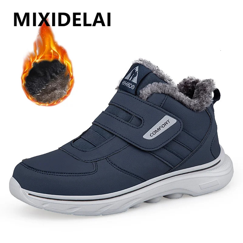 Winter Mens Sneakers Thick Plush Warm Mens Snow Boots Lightweight Mens Ankle Boots Handmade Mens Outdoor Cotton Boots251105