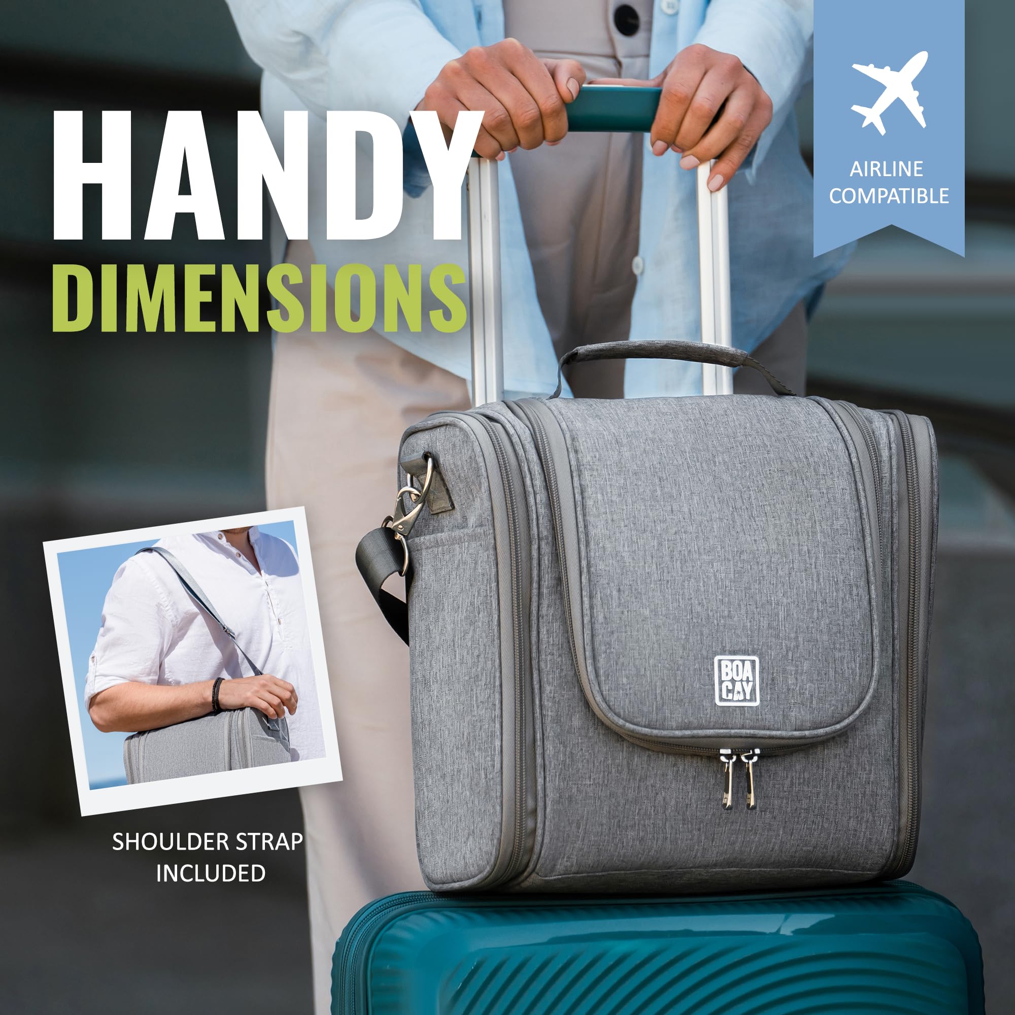 Durable Hanging Toiletries Holder: Spacious Multifunctional Travel Storage Pouch Ideal for Showers & Baths