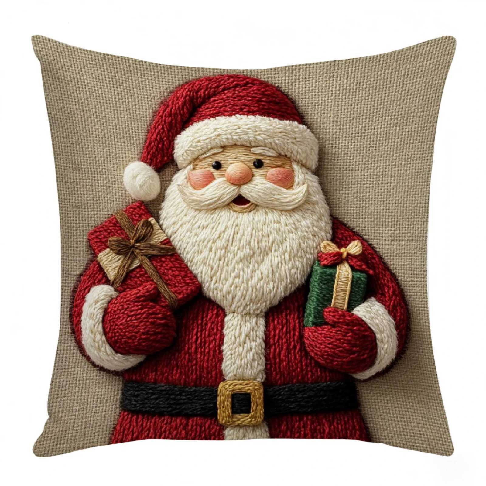 Christmas Series Pillowcase Christmas Holiday Atmosphere Decoration Living Room Sofa Cushion Christmas Decoration Pillow Case Y251105