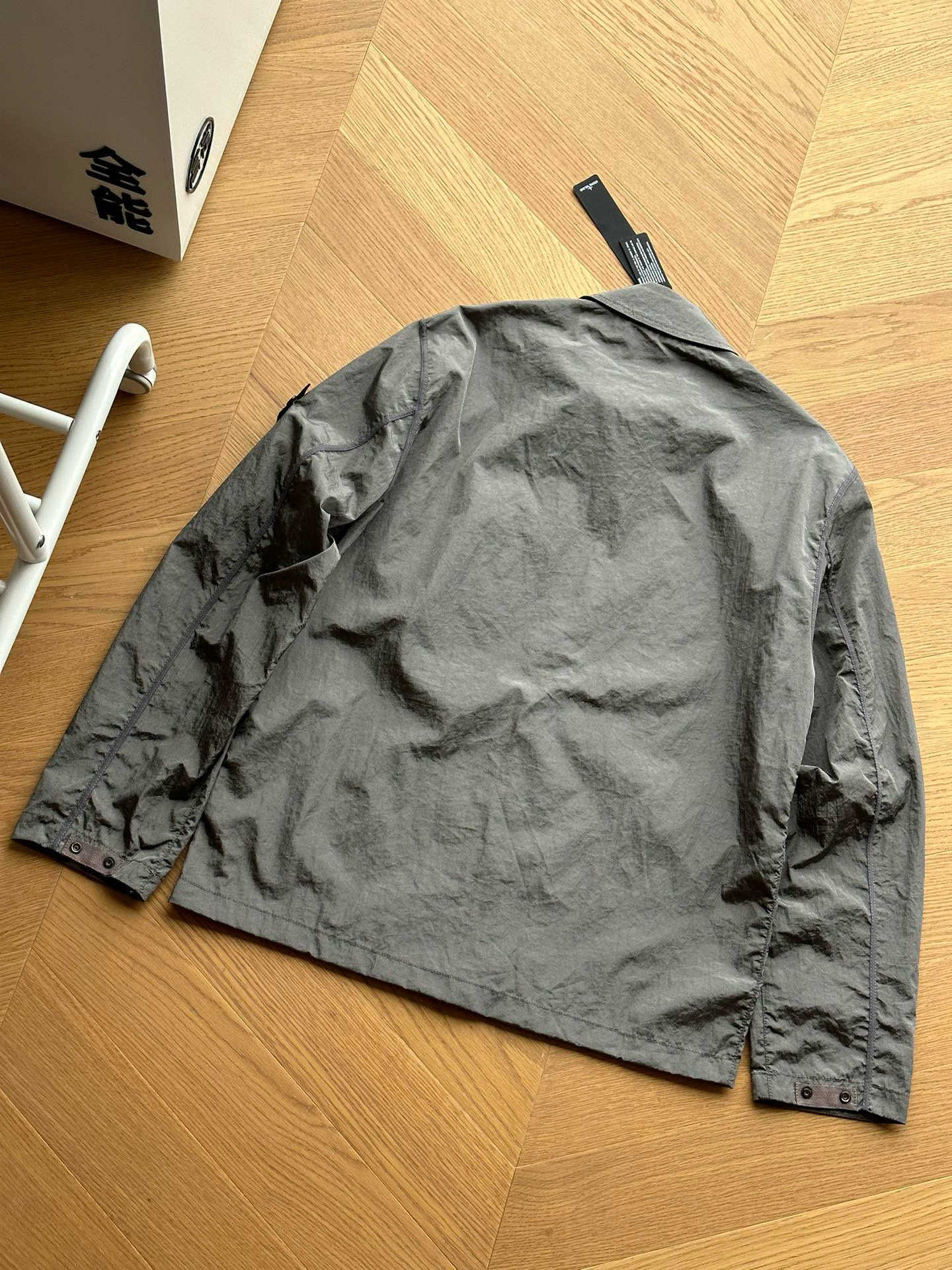 Stone Jacket Waterproof Tear-resistant And Crease-resistant Nylon Long-sleeved Zip-up Shirt For Men In Autumn T251105