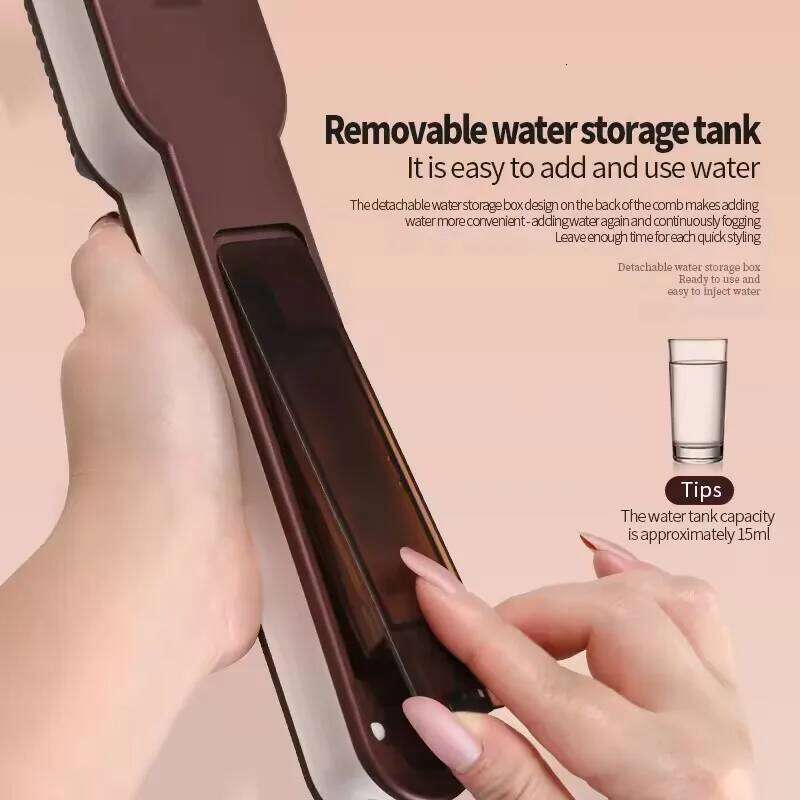 Portable Steampods Negative Ion Steam Hairbrush Flat Iron Curling Styling Comb Electrical Hair Straightener Brush Xiusiyuan251105