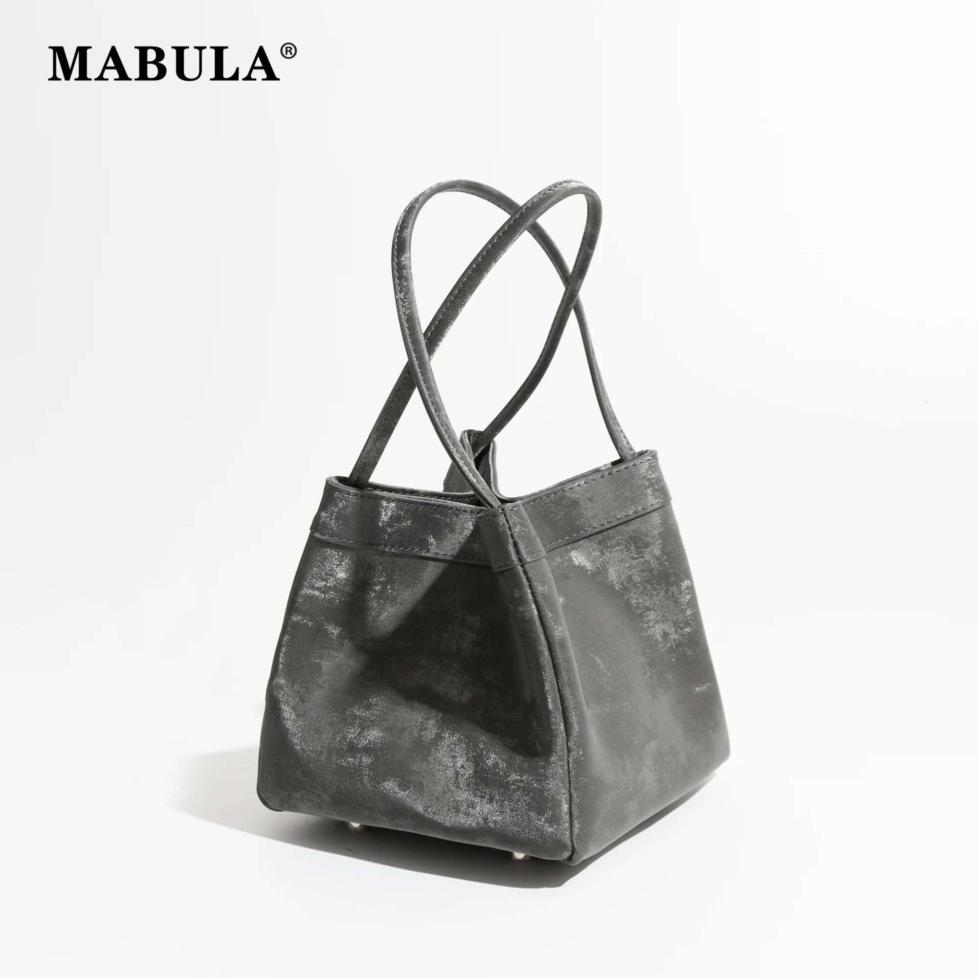 MABULA Brand Women's Chinese Style Genuine Leather Bag High Quality Designer Bucket Top Handle Purse 2024 Exquisite Girl Handbag