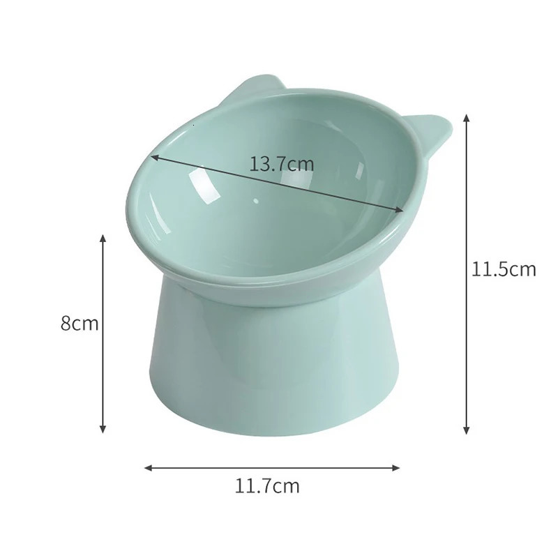 pet cat and dog bowl high legged dog bowl 45 ° neck protection cat pet food water bowl over ear pet feeding bowl to prevent excessive feeding 250403