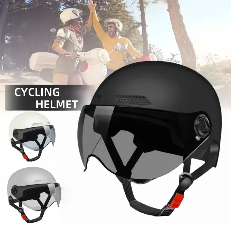 Motorcycle helmet men classic retro scooter vintage half helmet ultra light bike motorcycle helmet 251103