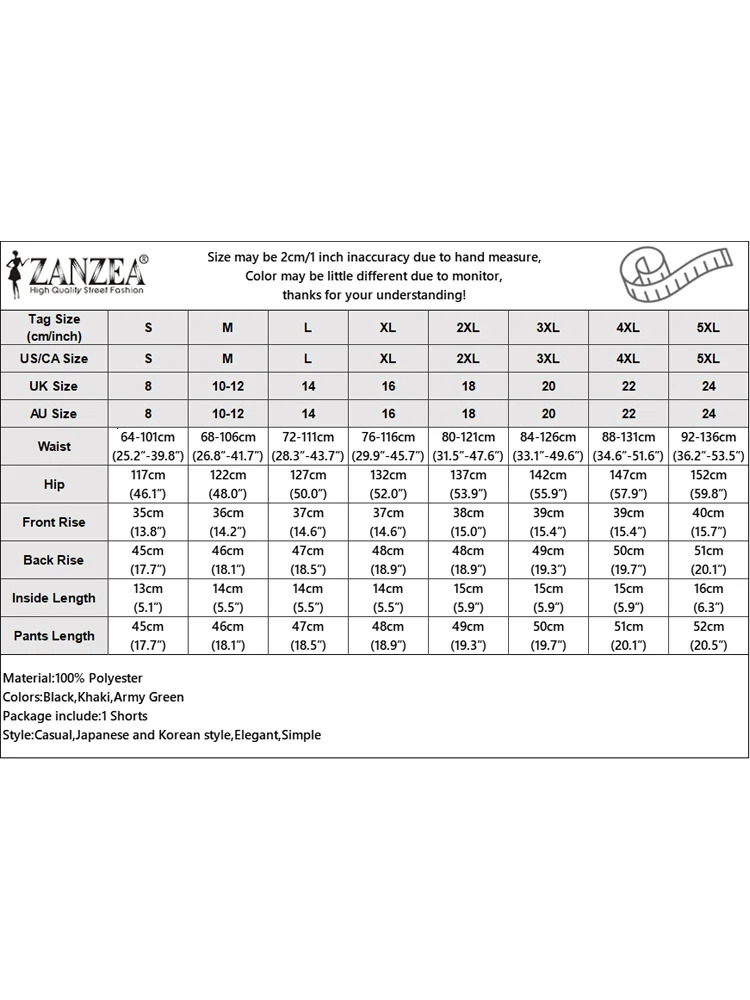 2025 ZANZEA Summer Elastic Waist Fashion Shorts for Women High Casual Solid Pocket Loose Pants Oversized 250401