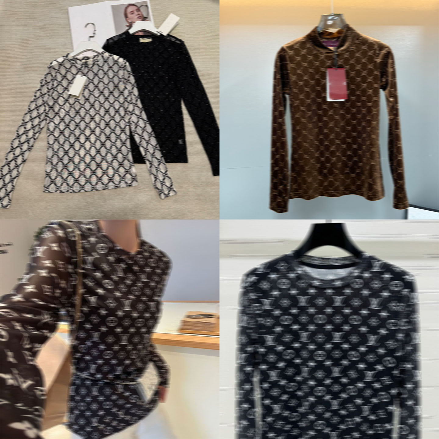 Designer Womens T-shirt Luxury Design Breathable Mesh Top Winter High Quality Warm Long Sleeve Basic Tops Pleuche Clothes Womens Fashion T-shirts