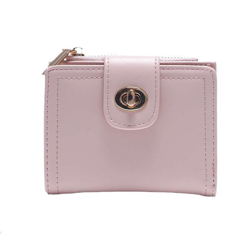 Japanese Style Student Simple Short PU Women's Wholesale Wallet Zipper Multi-Function ID Fashion Coin Purse