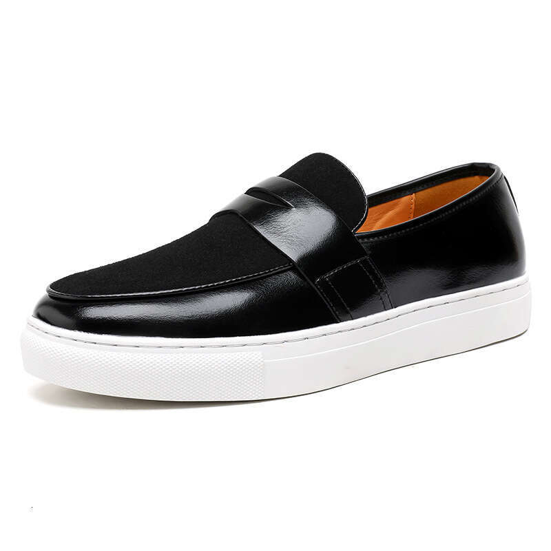 Large size board 2024 Spring and Autumn season new British style single kick Le Fu casual men's round toe shoes