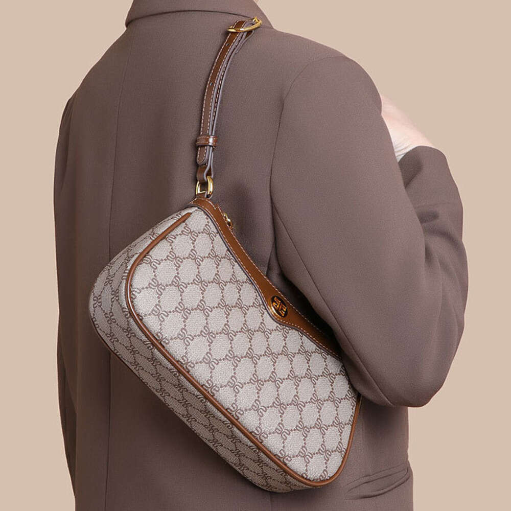 Classic Retro Vintage Single Shoulder Underarm Women's Hong Kong Style Fashion Versatile Custom Handbag Commuter Crossbody Small Square Bag