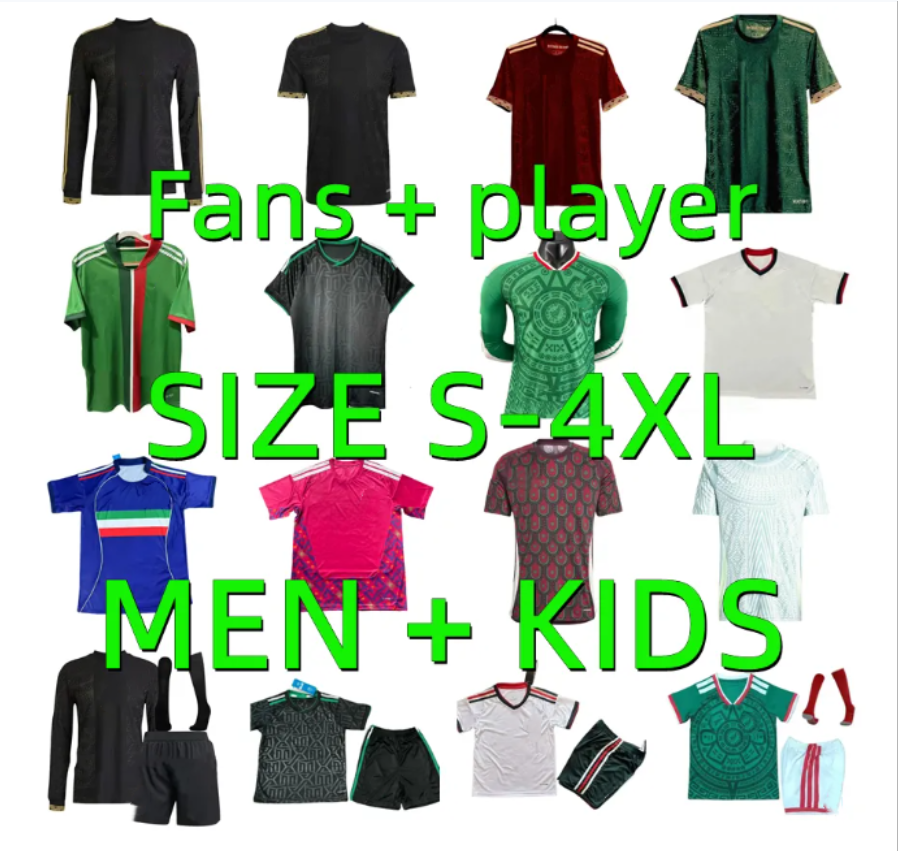2025 2026 Mexico Soccer Jerseys H.LOZANO CHICHARITO 24 25 26 27 National Team Maillot de Football Shirt Men Kids Kit Camisetas Copa America Maillot Mexique GIMENEZ