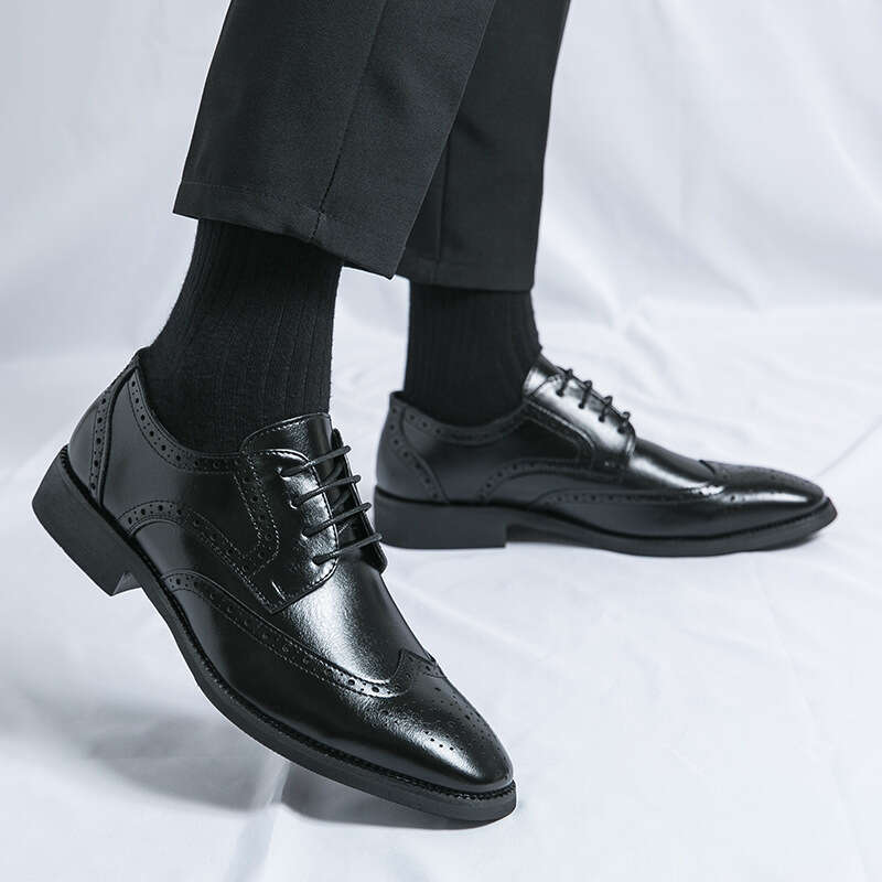 Large Block New British Sculpture Men's Casual Leather Shoes Me