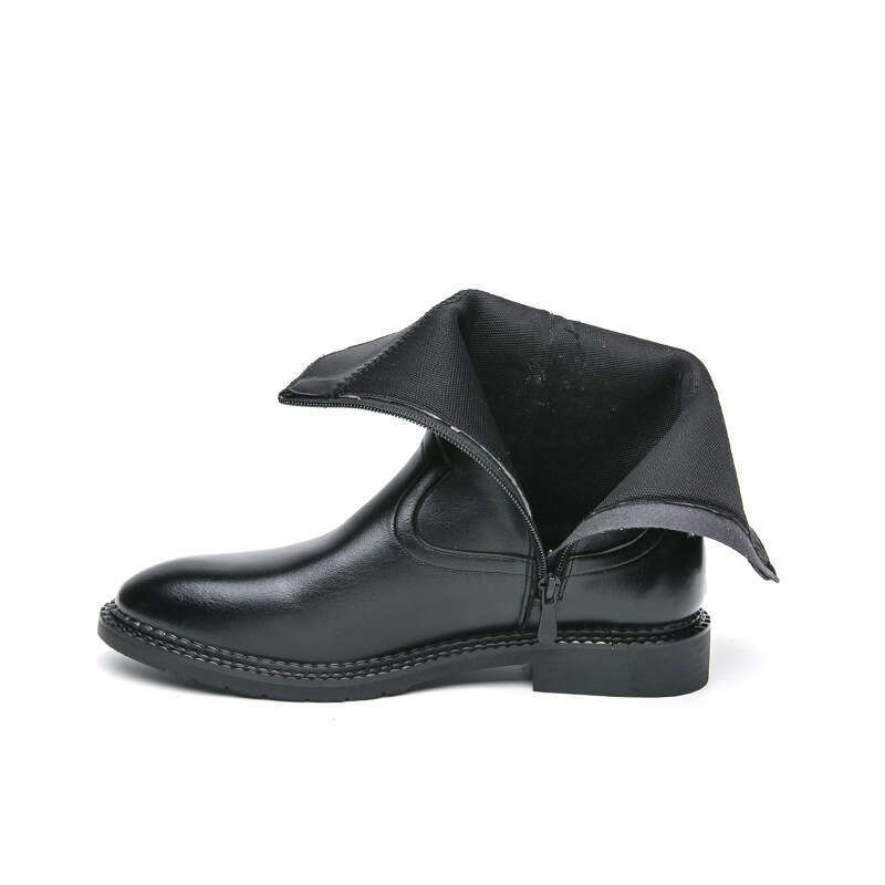 Men's in plus size, new long boots, fashionable high top leather shoes, trendy denim boots