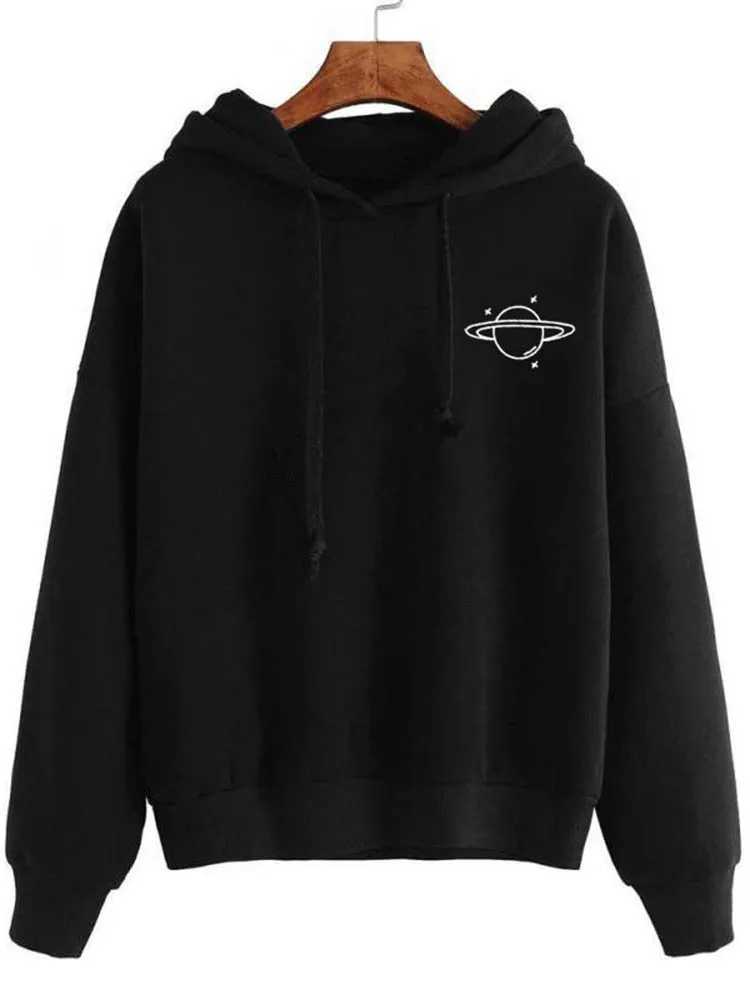 Women Sweatshirt Winter High Quality Print Long Sleeve Loose Sweatshirt Casual Hooded Drawstring Sweatshirt Womens ClothingT251105