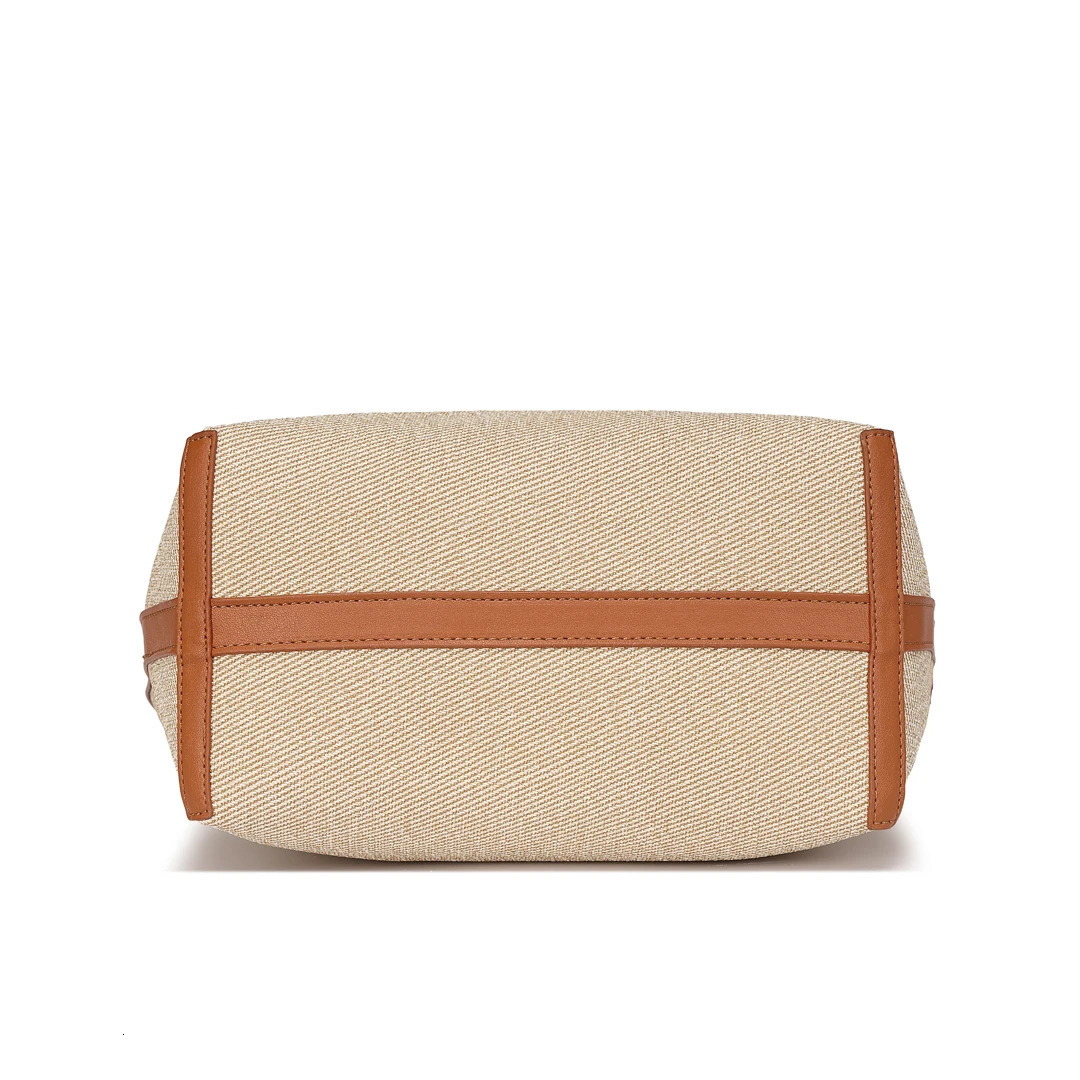 2024 highend lazy style womens bucket bag large capacity contrasting color handbag fashionable and simple shoulder 250401