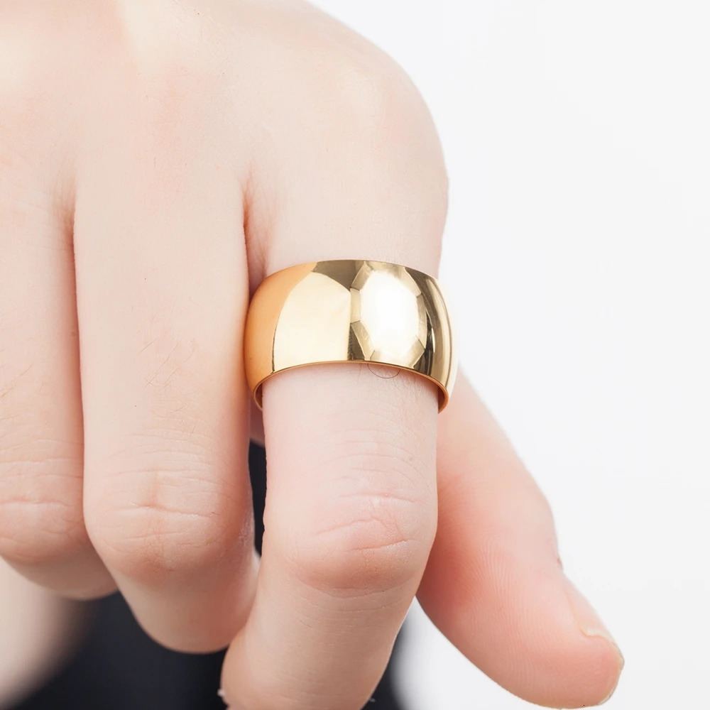 TYO Fashion Round Charm Jewelry Stainless Steel Ring For Women Men Couple Punk Finger Ring Wedding Party Birthday Gift Wholesale 251031