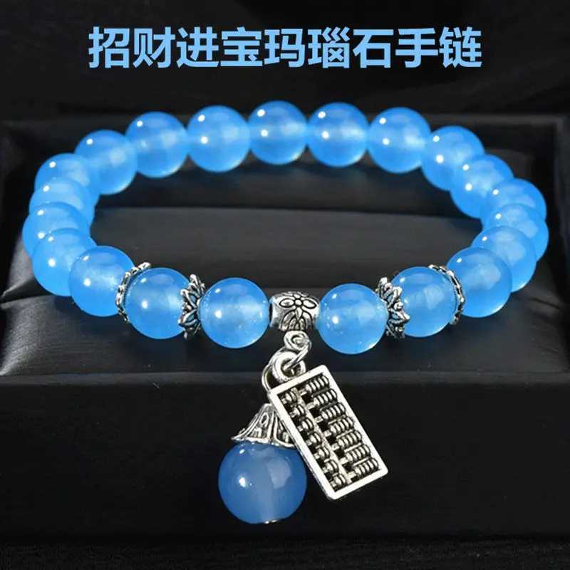 Natural Stone Agate Amethyst Abacus Beaded Men and Women Magnetic Health Protection Fashion Jewelry Gifts C251105