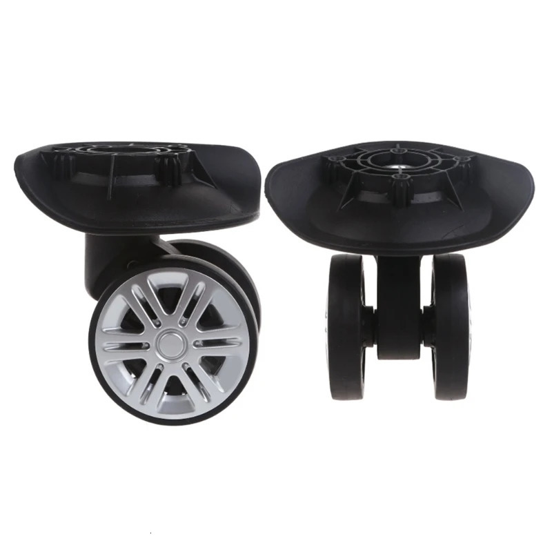 1 Pair A02 Suitcase Wheels Replacement Universal Travel Luggage Double Row Quiet Wheels with Durable Spinner Casters Repair Part 251031