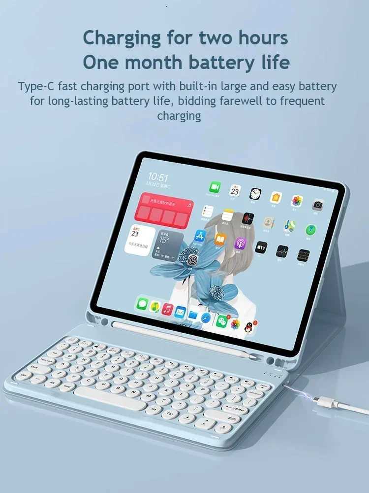 For iPad Keyboard Case for iPad 11th A16 2025 For iPad Pro 12 9 11 Inch Air 5 4 Mini 7 2022 102 8th Tablets Keyboard Covers H251105