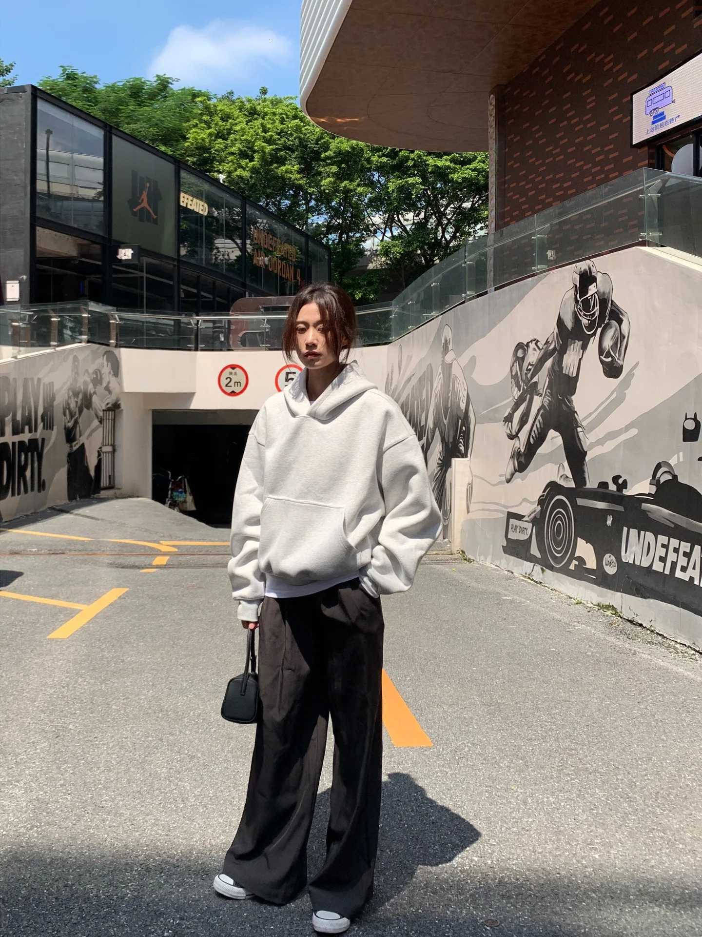 Oversize Solid Color Hoodie Women Autumn Winter 2025 New White Long sleeves Pullover Casual Sweatshirt Y2K Tops Ladies clothingT251105