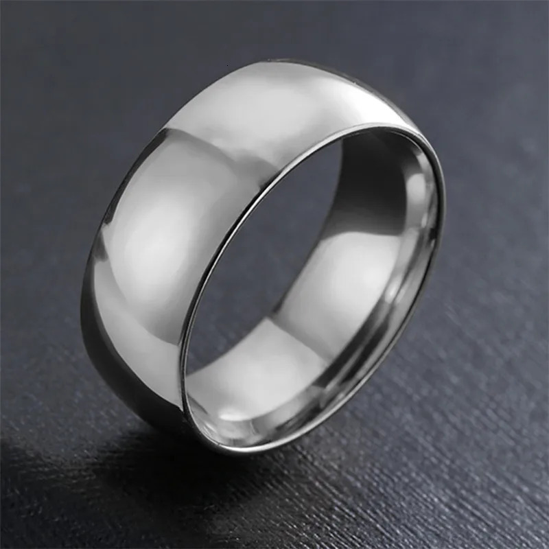 Simple Stainless Steel Rings for Men and Women Black Gold Silver Color US Sizes 513 Mens Simple Band Rings 251031