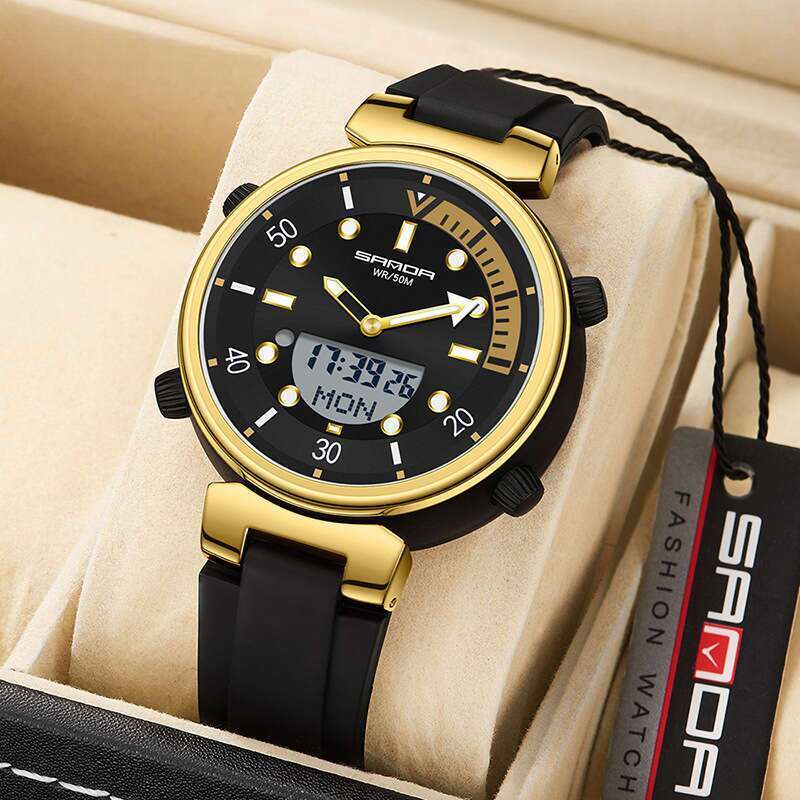DHwatches SANDA New Alarm Clock Luminous Fashion Trend Versatile 3122 Electronic Watch Multifunctional Unisex Wristwatch