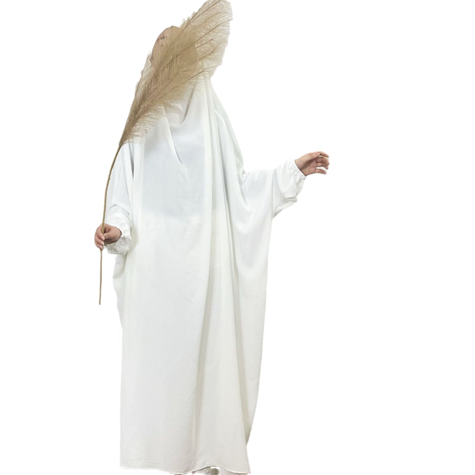 Dubai Malay Solid Color Loose Robe Plus Size Women's Dress Abaya Maxi Dresses Islamic Clothing