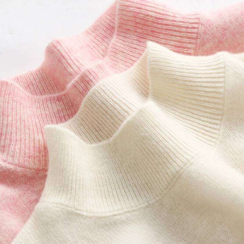 Women's Turtleneck Slim Base Layer Pullovers 2025 Autumn Winter Long Sleeve Knitted Sweater Thick Warm Jumpers Designer Sweater Bear Sweater