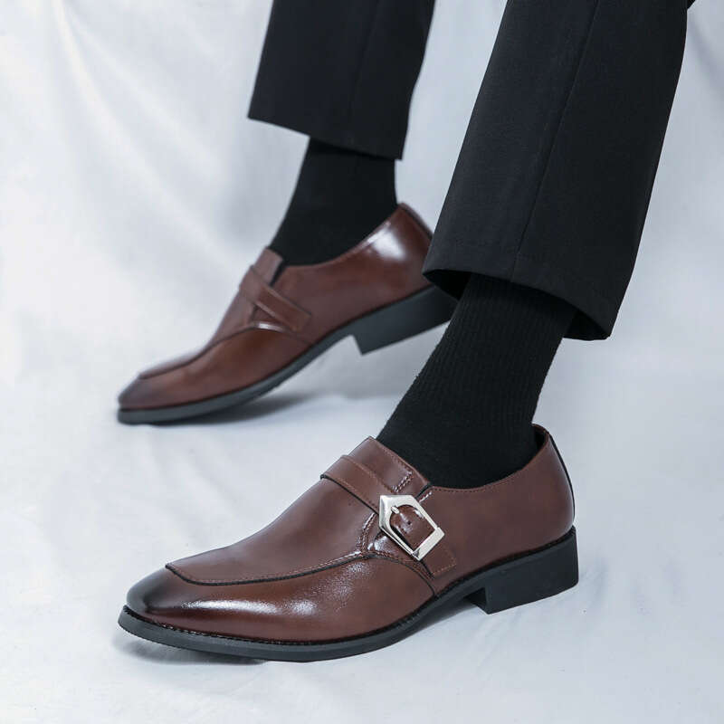 Large men's new casual fashionable foot covers, business formal leather shoes, trendy loafers