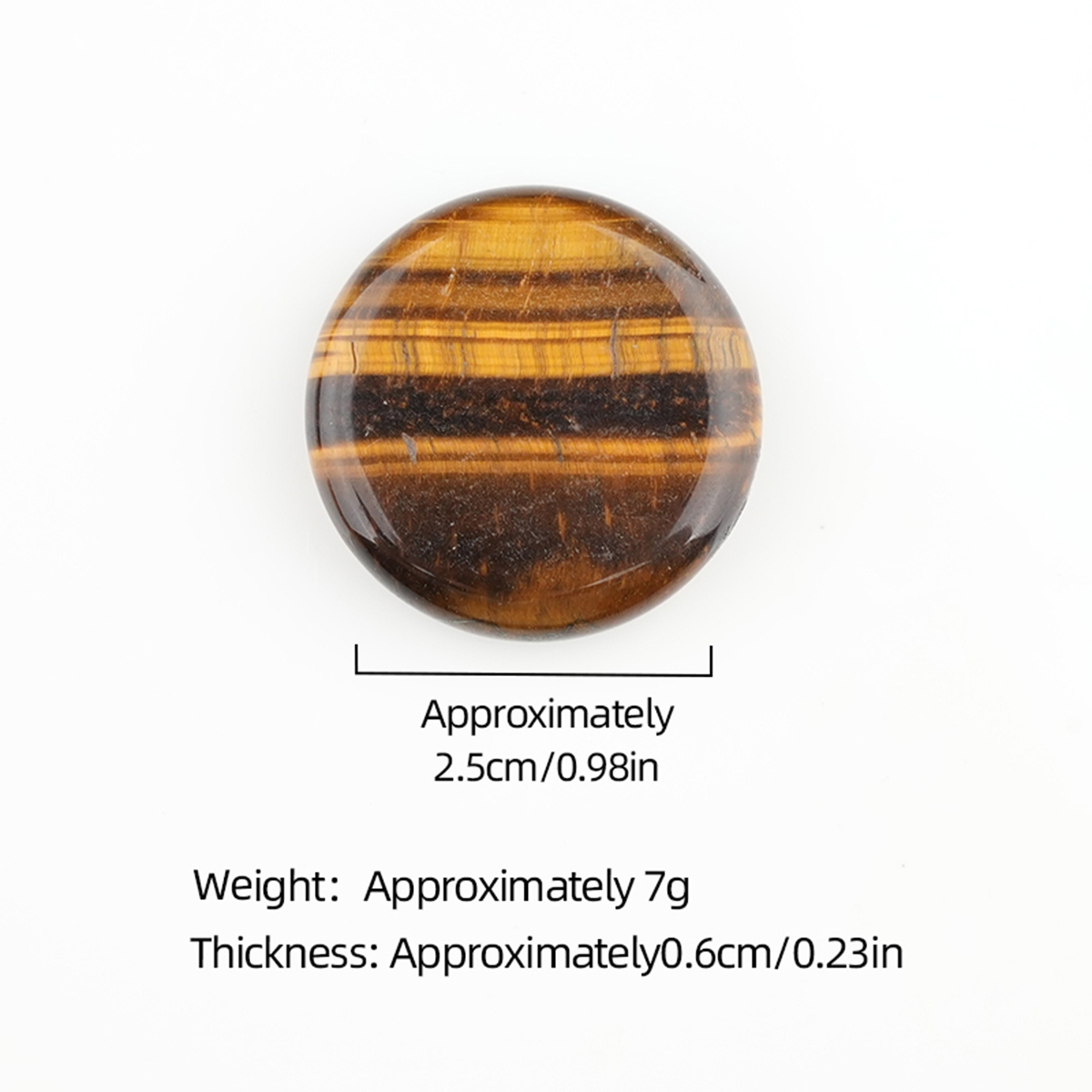 Double Flat Circular Gemstone Disc for Home Decor 25MM Round Crystal Cabochon for DIY Jewelry Making Pendant Ring Craft Supplies