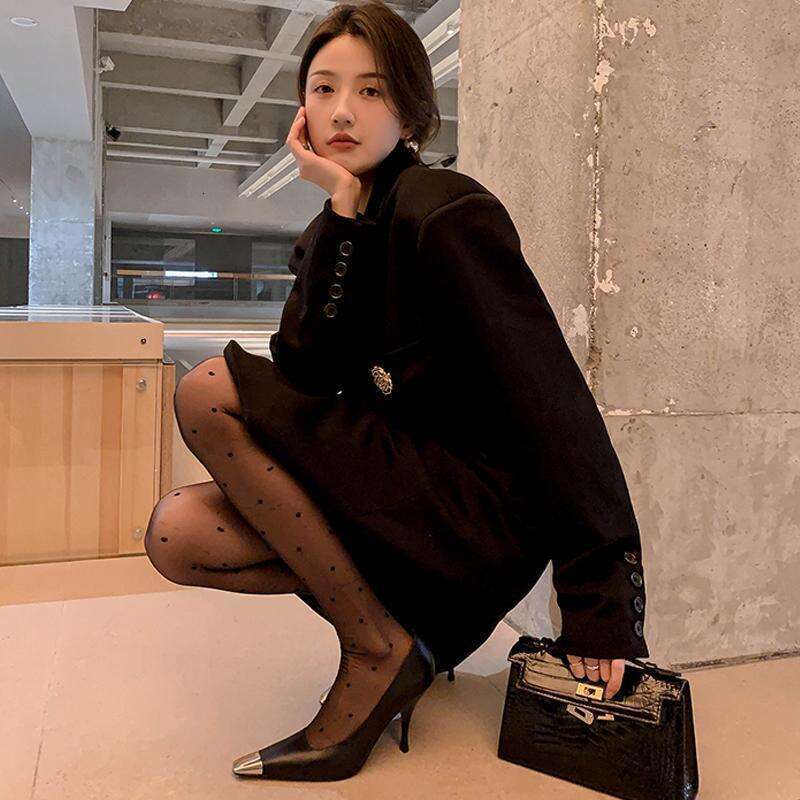 2025 Designer Shoe Autumn New High Heels for Women closed toe Stiletto Non-Slip Metal Black Patent Leather Women's Shoes