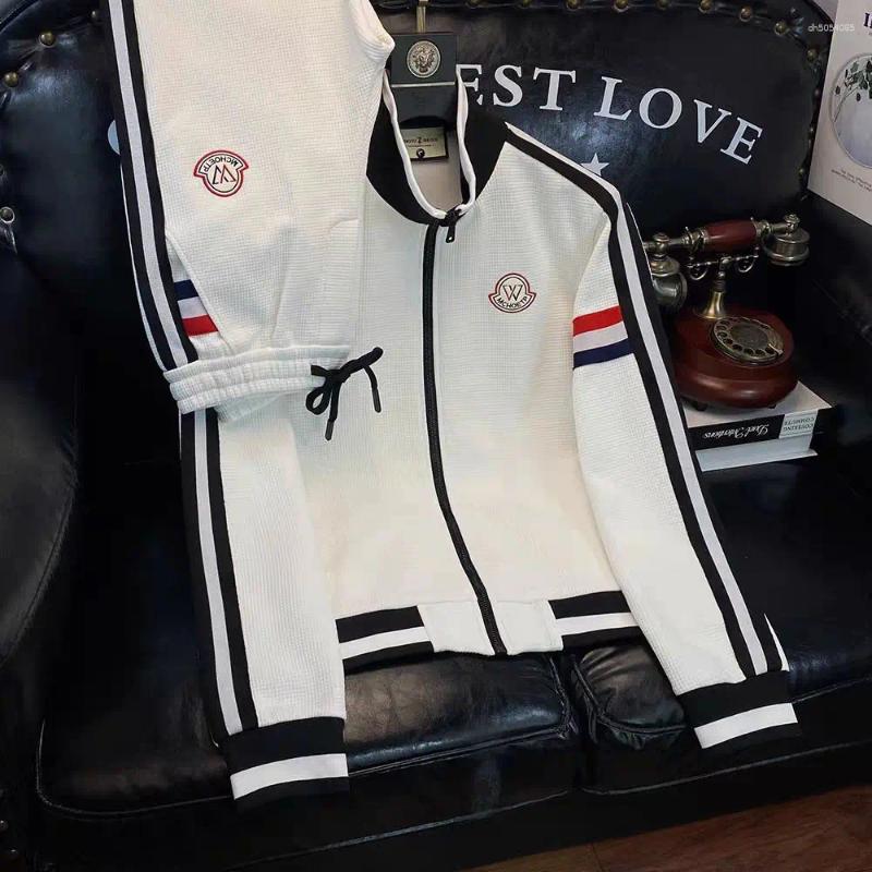 Mens Tracksuit Jacket Splicing Cardigan Sweater Warm Casual Sportswear for Spring and Autumn 5481