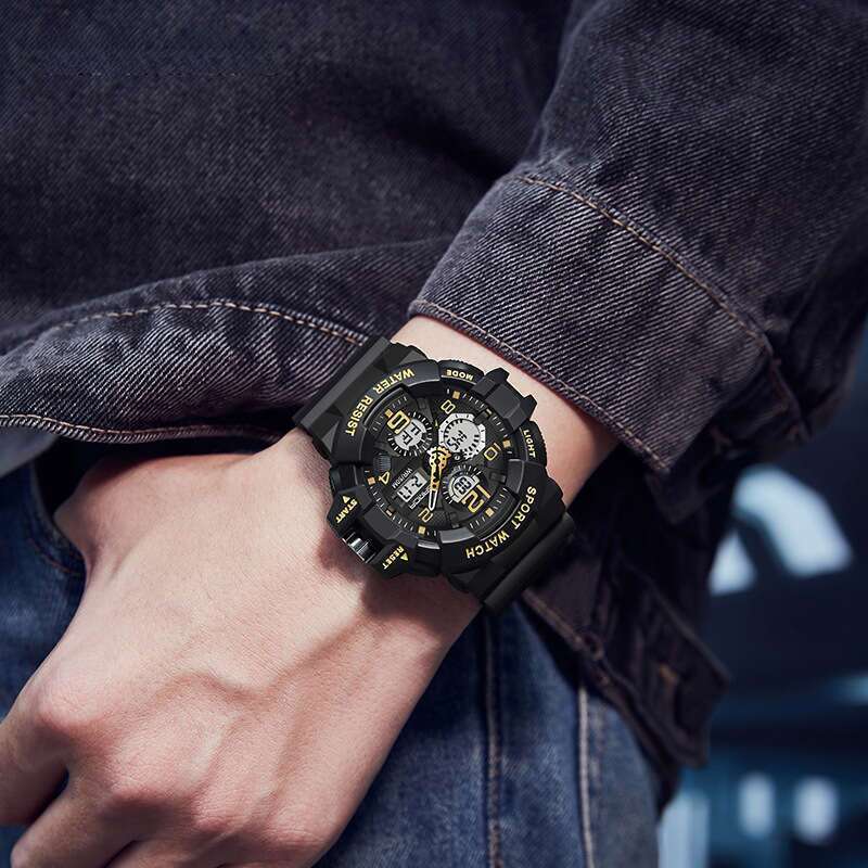 DHwatches Sanda Live 3168 Youth Sports Trend Korean Version Electronic Watch for Men Creative Personality Guangzhou Wristwatch