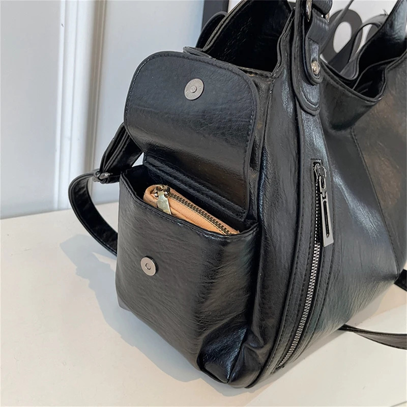 Soft Interior Compartment Shoulder Bags High Quality Contrasting Colors Crossbody Bags for Women Fashion Pu Leather Handbags 251031