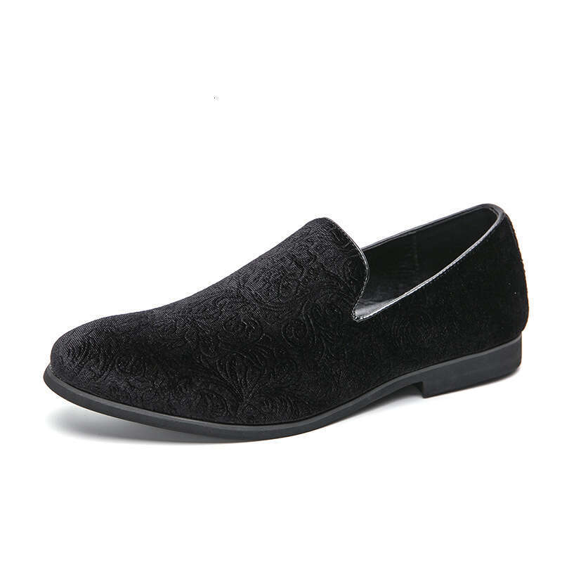 Large size personalized trendy night leisure 2024 Spring and Autumn men's patterned suede lazy people step on bean shoes