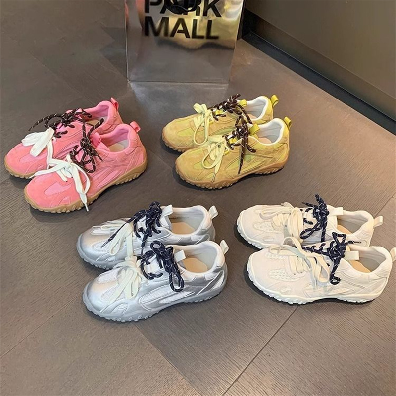 Designer casual free shipping 2025 new round toe thick soled shoes outdoor sports for women