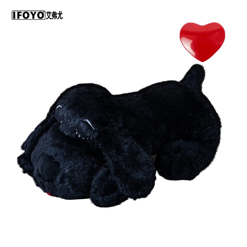 IFOYO Pet Heartbeat Puppy Behavior Training Dog Plush Pet Comfortable Sniffing Anxiety Relieves Sleep Assistance Doll Durable Falling Boat 250402