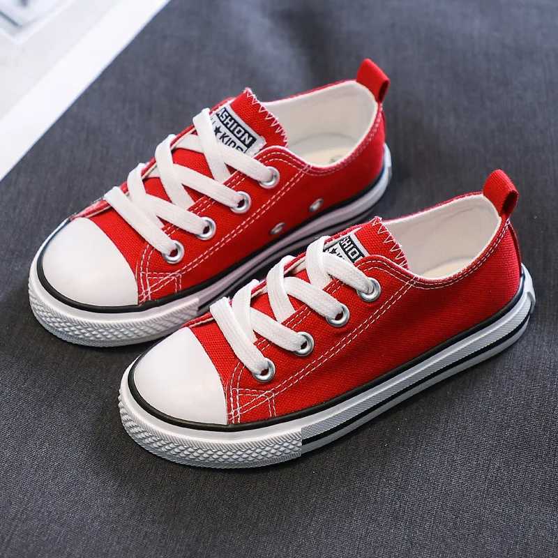 Childrens Canvas Shoes Spring and Autumn Korean Low-Top Shoes Boys and Girls Shoes Small White Shoes Casual Cloth ShoesT251105