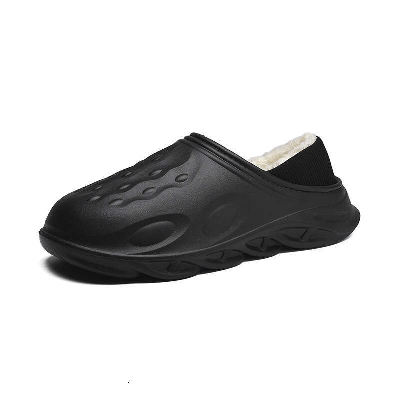 Large waterproof cotton for men, sizes 38-47, 2023 winter home and indoor warm fur slippers