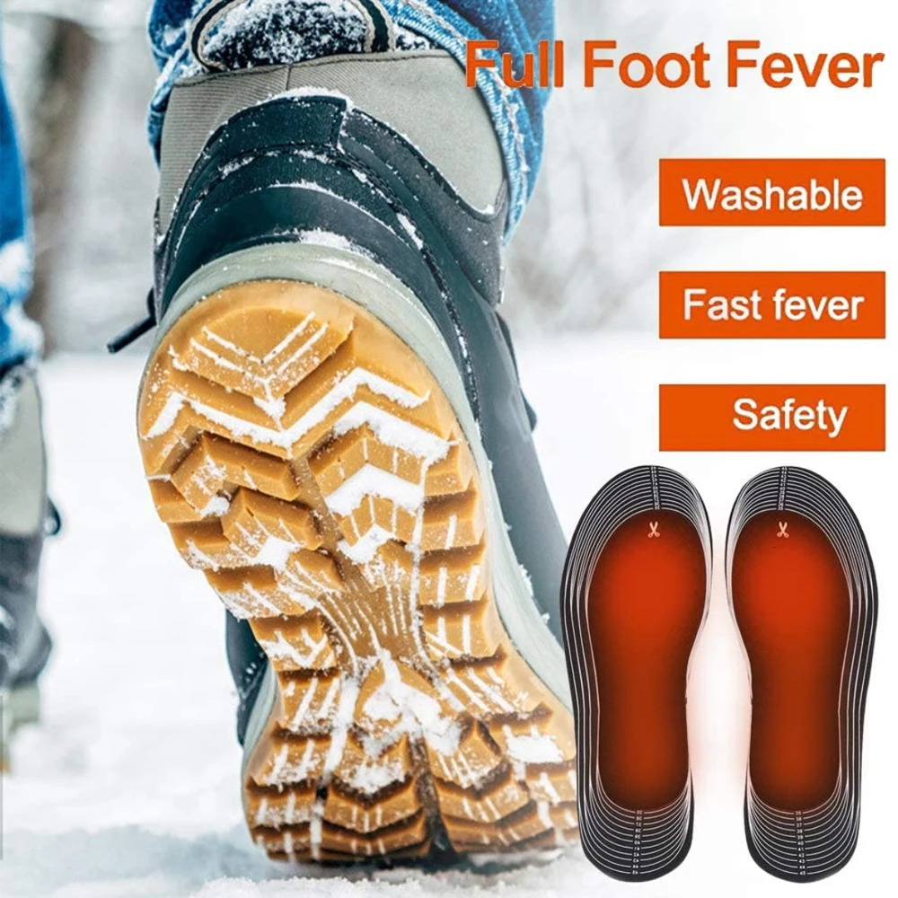 USB Electrically Heated Insoles for Shoes Battery Electric Heating Thermal Insoles for Feet Warm Sock Pad Winter Warm Shoe Sole251105