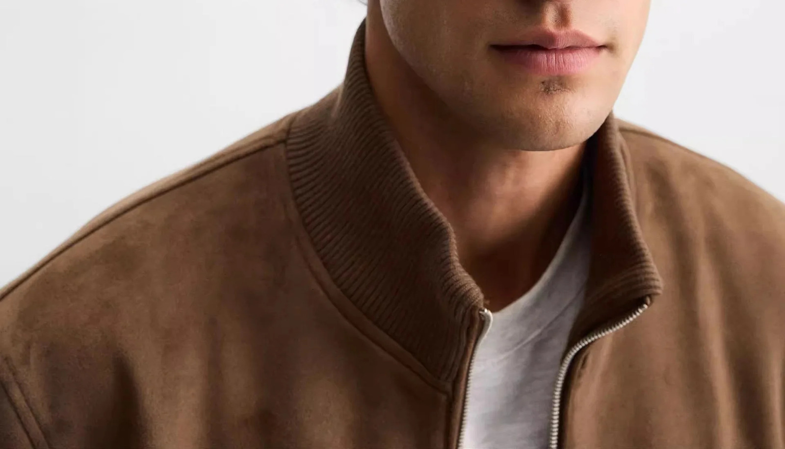 2025 Street Fashion Suede Jacket for Men Stand Collar Slim Casual Trend Coat Black Camel Top 251105