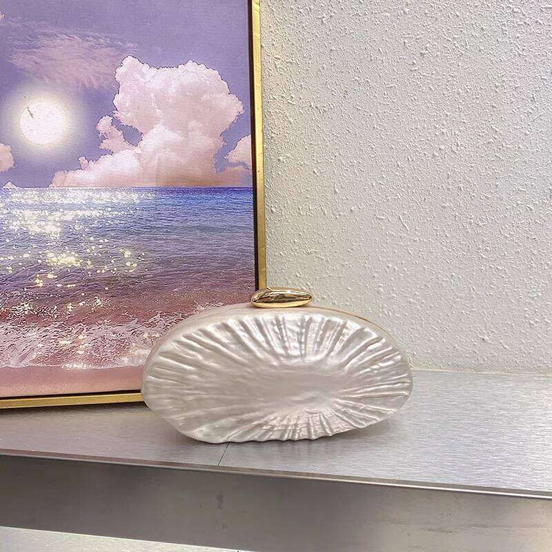 Designer Bags New Oblique Span Shell Pleated Acrylic Fashion Wedding Dinner Clutch Bag Luxury Bag