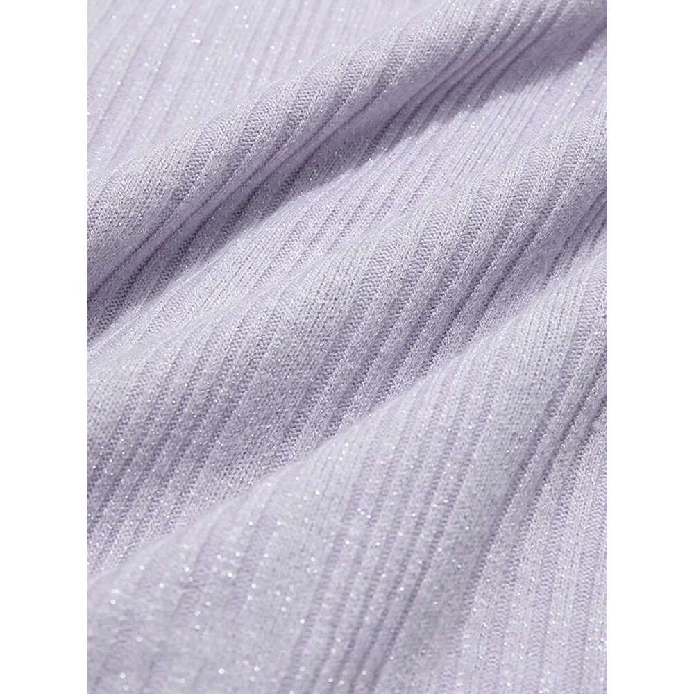 Fake Two Pieces T Shirt Pullover Women 2025 Spring New Purple V Neck Design Long Sleeved Slim Thin Tops