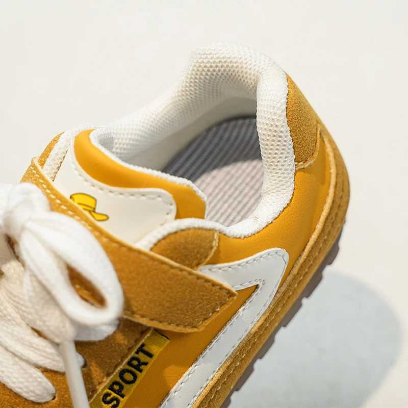 Childrens Sneakers 2-12 Years Old Yellow Leather Boys Girls Casual Shoes Four Seasons Models Red Fashion with Kids Board ShoesT251105