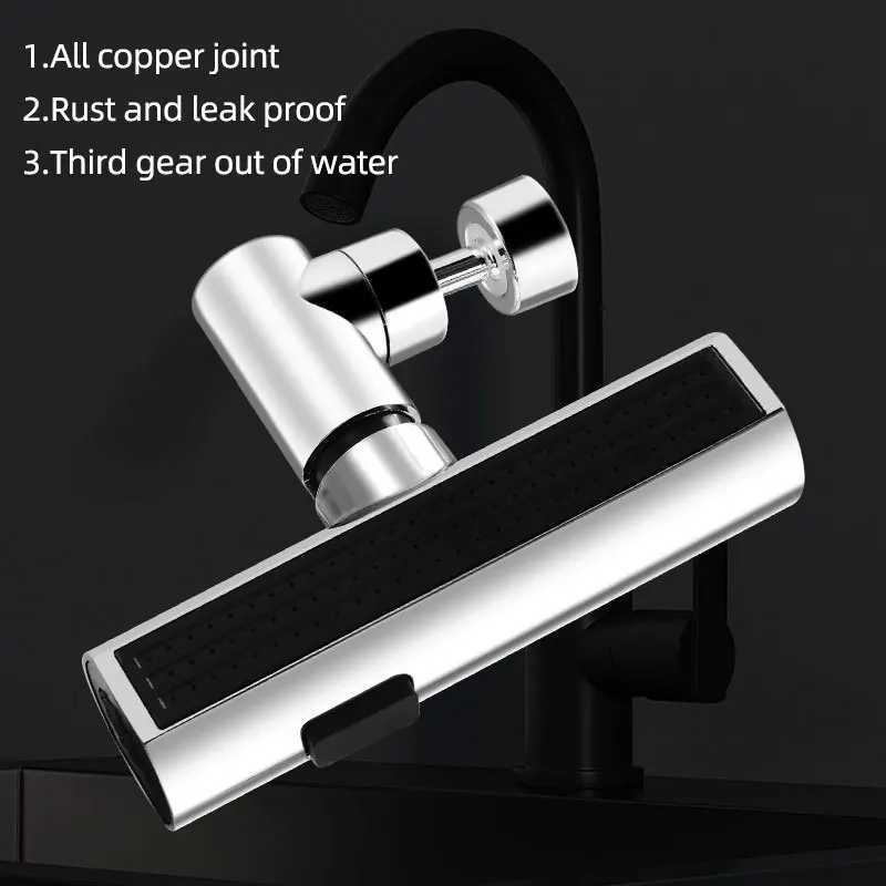 Three-speed Waterfall Water Outlet Mti-function Faucet Extender Universal Rotating Nozzle Splash-proof Kitchen Artifact Y251104