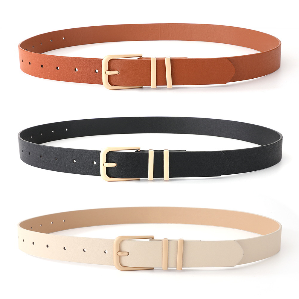 belts for women designer belt men Designer belt women belts ceinture luxe brown belt Simple and versatile decorative dress jeans fashion gold buckle w