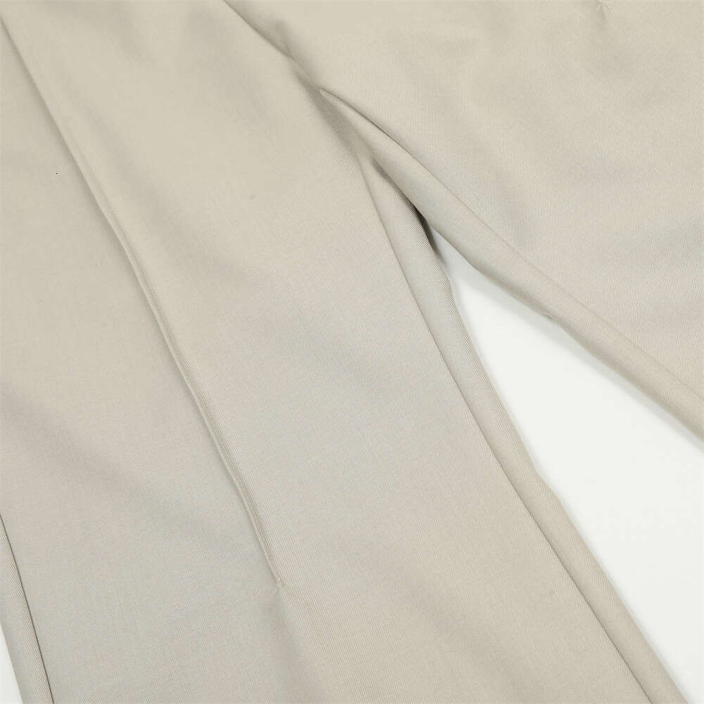 American Style Hippie Flared Casual Trousers for Men High Street Trendy Wrinkle-Free Design Solid Color Wide-Leg Loose Long Pants