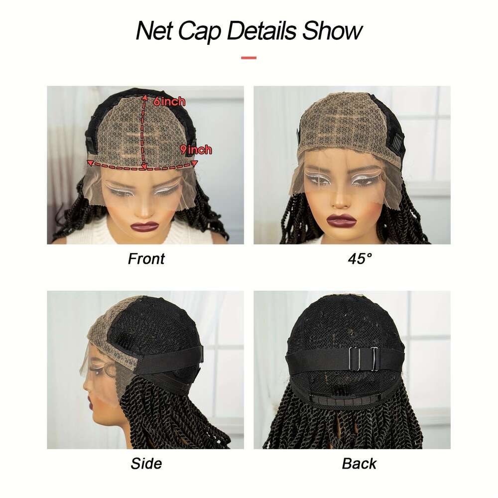 Elegant Short 9X6 Lace Front Braided Hairstyle - Pre-Plucked, Square Parted Knotless With Fine Strands