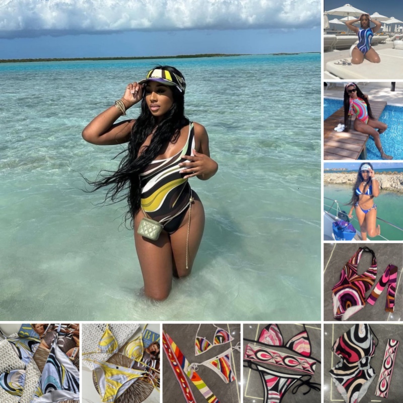 Pucci Bathing Suit Womens Swimwear Vintage Women One Piece Swimsuit Designer Bathing Suit Beach Dress Cover Up Luxury Surf Wear Summer Beachwear 596